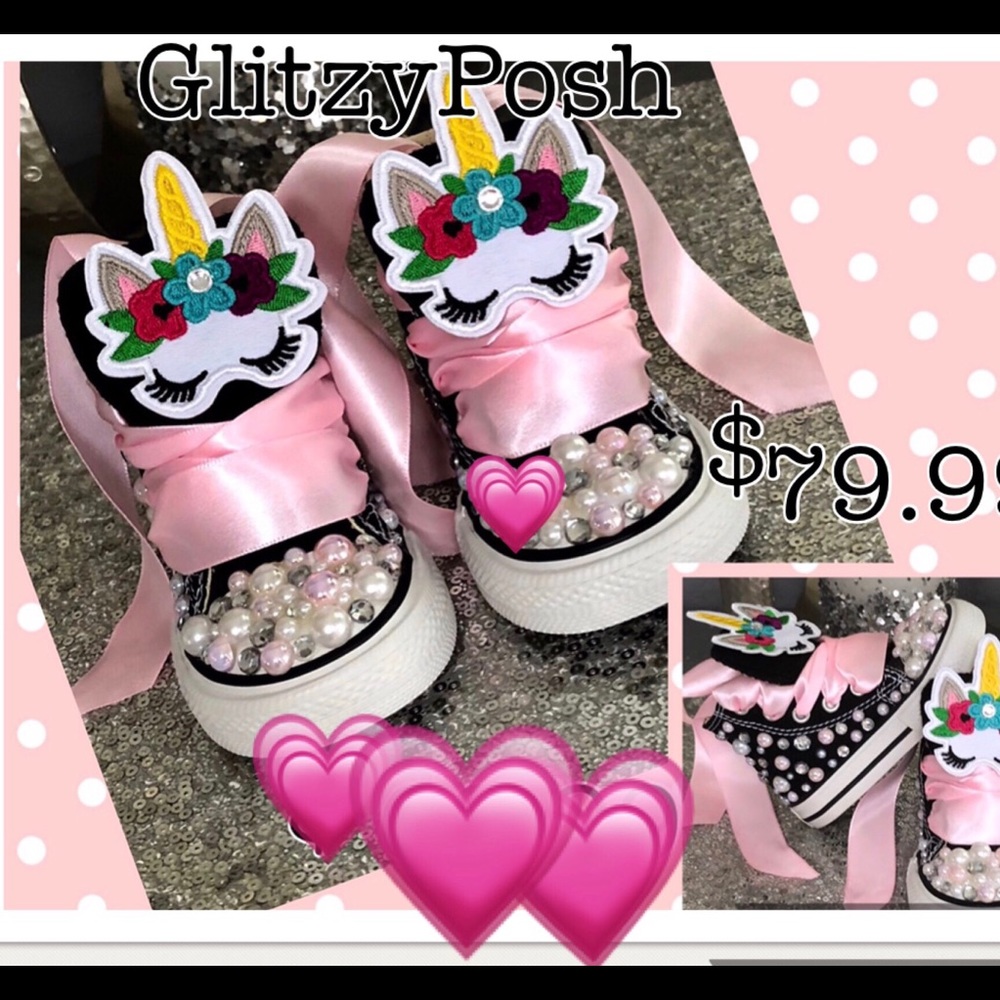 Bling Girls Converses! High Tops !